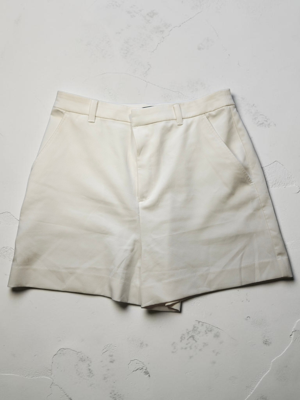 Banana Republic Cream Tailored Bermuda Shorts